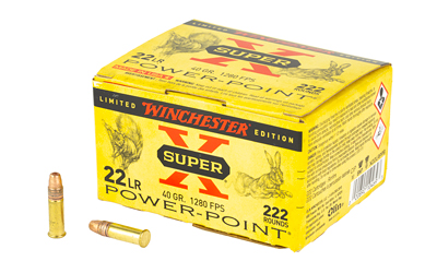 Winchester Super-X Power-Point 22LR 40 Grain Lead Hollow Point 222/2220 Rounds